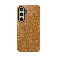 Load image into Gallery viewer, Bronze Floral Ink Pumpkin Phone Case
