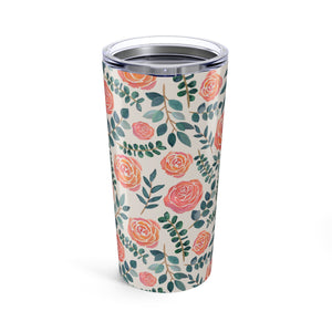 Watercolor Floral Travel Mug