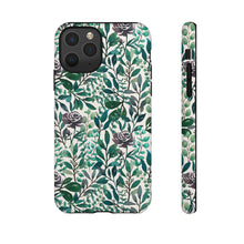 Load image into Gallery viewer, Purple Flowers and Eucalyptus Leaves Phone Case