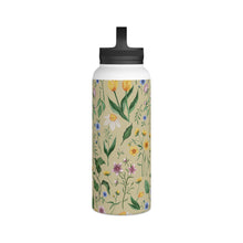 Load image into Gallery viewer, Whimsical Spring Blooms Handle Lid Water Bottle