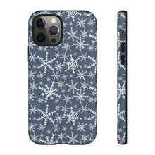 Load image into Gallery viewer, Blue Snowflakes Phone Case