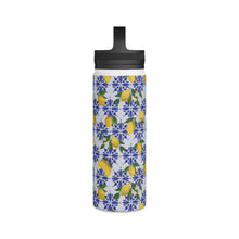 Load image into Gallery viewer, Lemon Tile Handle Lid Water Bottle