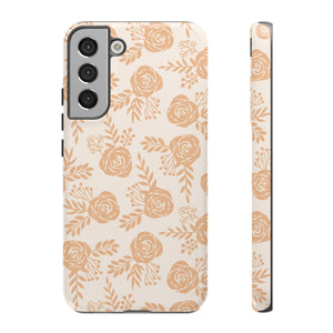 Light Orange Floral Phone Case