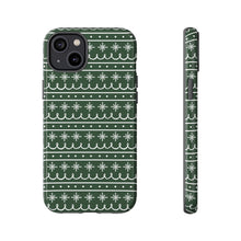 Load image into Gallery viewer, Green Snowflake Pattern Phone Case