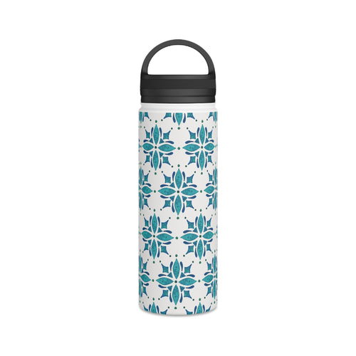 Teal Tile Handle Lid Water Bottle
