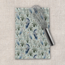 Load image into Gallery viewer, Blue Heron Tea Towel
