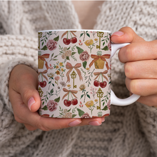 Load image into Gallery viewer, Bows, Flowers and Cherries Pattern - Mug