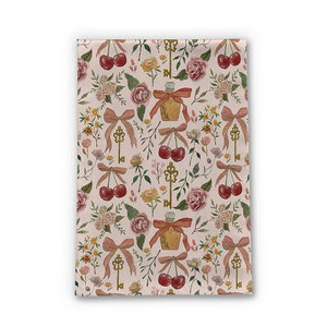 Bows, Flowers and Cherries Tea Towel