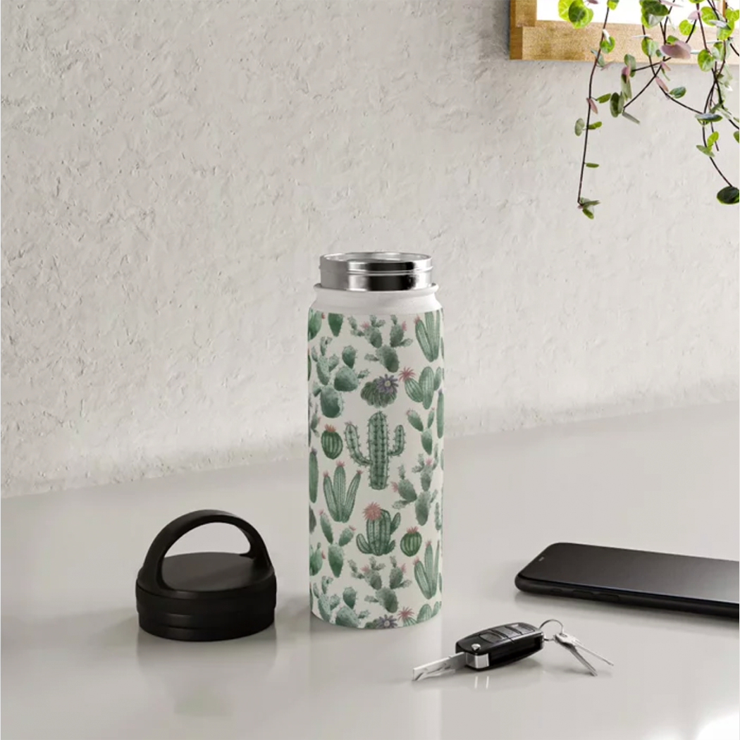 Cactus Handle Lid Water Bottle