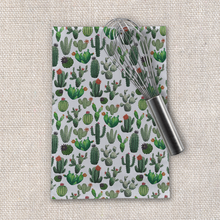 Load image into Gallery viewer, Cactus Watercolor Tea Towel