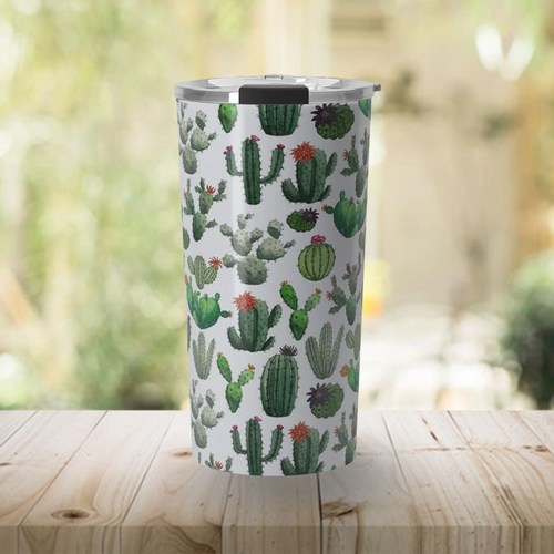 Cactus Watercolor Travel Mug