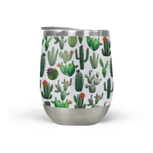 Cactus Watercolor Stemless Wine Tumbler