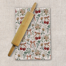 Load image into Gallery viewer, Cherry and Roses Tea Towel