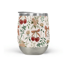 Load image into Gallery viewer, Cherry and Roses Stemless Wine Tumbler