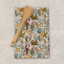 Load image into Gallery viewer, Coastal Creatures Tea Towel