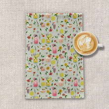 Load image into Gallery viewer, Cocktails and Flowers Tea Towel