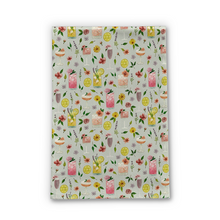Load image into Gallery viewer, Cocktails and Flowers Tea Towel