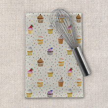 Load image into Gallery viewer, Cupcakes Tea Towel