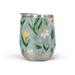 Daffodils and Tulips Wine Tumbler