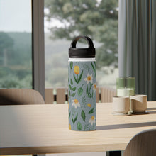 Load image into Gallery viewer, Daffodils and Tulips Handle Lid Water Bottle