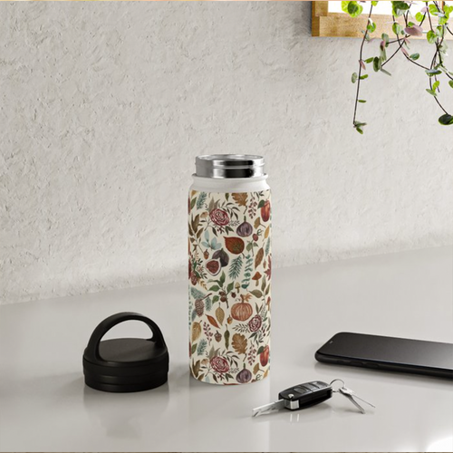 Fall Forest Handle Lid Water Bottle