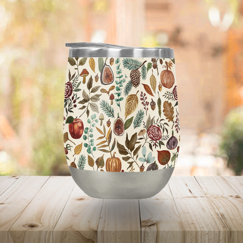 Fall Forest Stemless Wine Tumbler