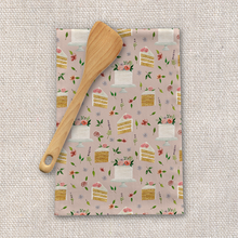 Load image into Gallery viewer, Floral Birthday Cakes Tea Towel