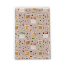 Load image into Gallery viewer, Floral Birthday Cakes Tea Towel