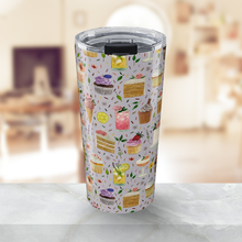 Load image into Gallery viewer, Floral Birthday Cakes, Ice Cream and Cocktails Travel Mug