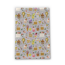 Load image into Gallery viewer, Floral Birthday Cakes, Ice Cream and Cocktails Tea Towel