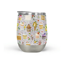 Load image into Gallery viewer, Floral Birthday Cakes, Ice Cream and Cocktails Wine Tumbler