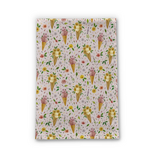 Load image into Gallery viewer, Floral Ice Cream Tea Towel