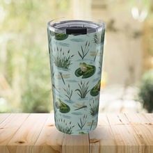 Load image into Gallery viewer, Frog and Dragonfly Travel Mug