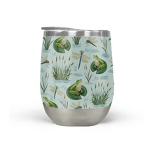 Load image into Gallery viewer, Frog and Dragonfly Stemless Wine Tumbler