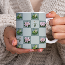 Load image into Gallery viewer, Frog and Lily Pad Checkered Pattern - Mug