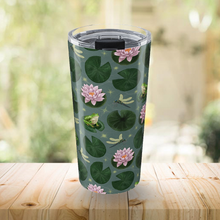 Load image into Gallery viewer, Frog and Lotus Travel Mug