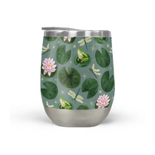 Load image into Gallery viewer, Frog and Lotus Stemless Wine Tumbler
