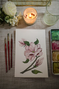 Magnolia Watercolor - Original Painting