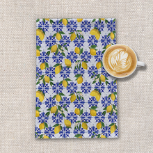 Load image into Gallery viewer, Lemon Tile Tea Towel