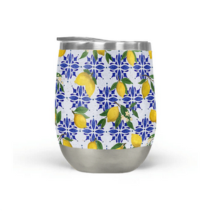 Lemon Tile Wine Tumbler