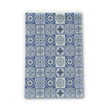 Load image into Gallery viewer, Mediterranean Blue Tile Tea Towel