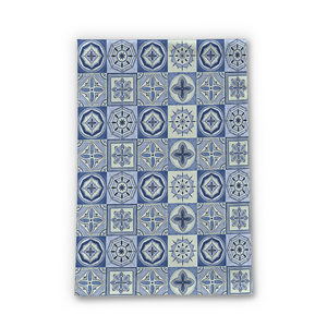 Mediterranean Blue Tile Tea Towel
