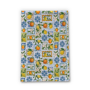 Mediterranean Stamps Tea Towel