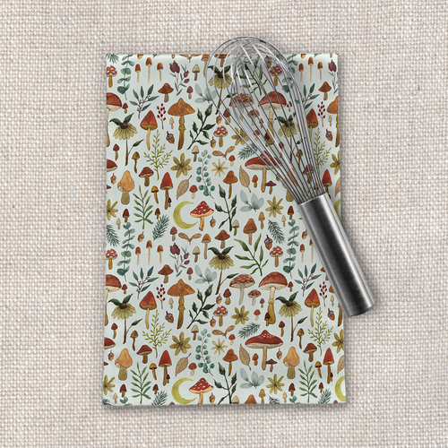 Botanical Mushroom Forest Tea Towel