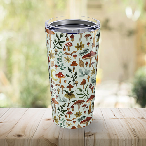 Botanical Mushroom Forest Travel Mug