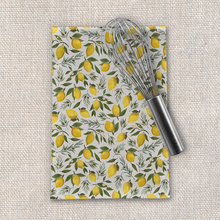 Load image into Gallery viewer, Olive and Lemon Tea Towel