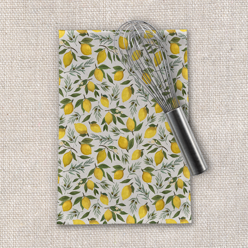 Olive and Lemon Tea Towel