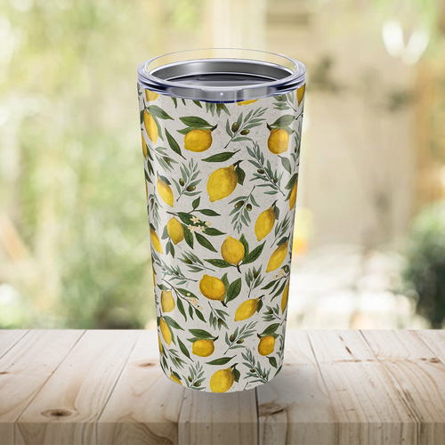 Olive and Lemon Travel Mug