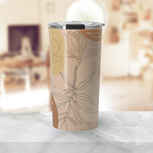 Orange Abstract Desert Travel Mug