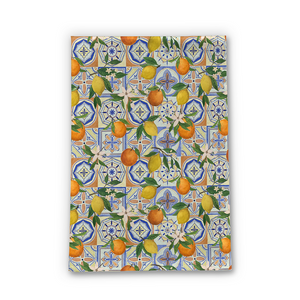 Orange and Lemon Tile Tea Towel